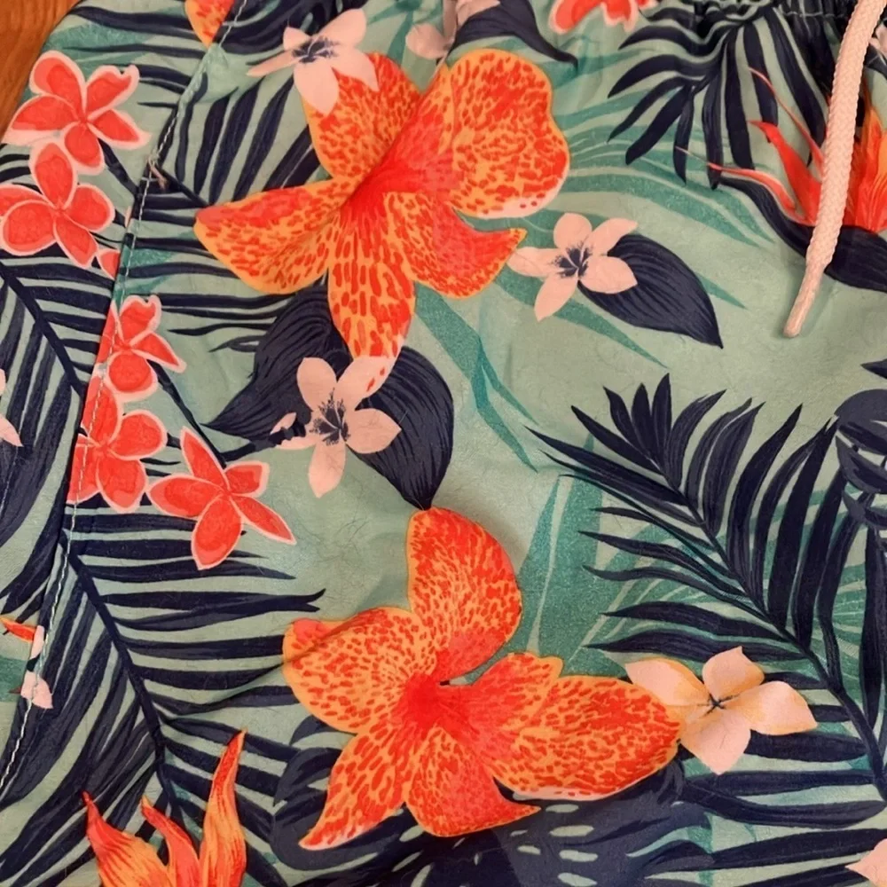 Place Sports Boys SzXL TG 14 Swim Shorts Pull on Vibrant floral pattern